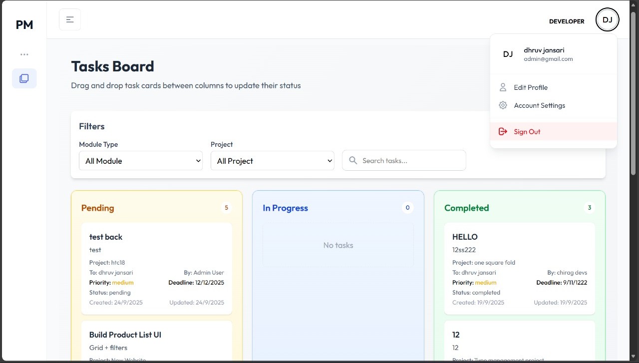 Project Management System
